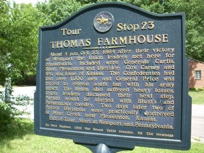 Thomas Farmhouse Marker image. Click for full size.