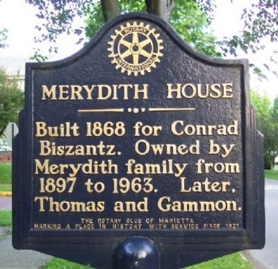 Merydith House Marker image. Click for full size.