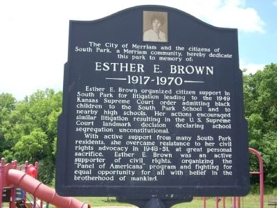 Esther E. Brown Marker image. Click for full size.