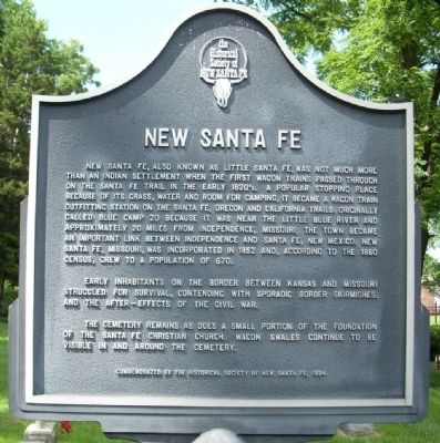 New Santa Fe Marker image. Click for full size.