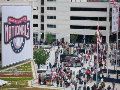 3 markers in the entrance to Nationals Park image. Click for full size.