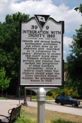 Integration with Dignity, 1963 Marker - Reverse image. Click for full size.