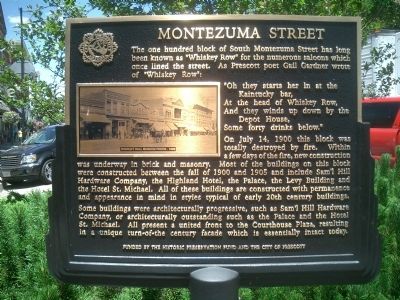 Montezuma Street Marker image. Click for full size.