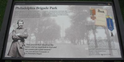Philadelphia Brigade Park Marker image. Click for full size.
