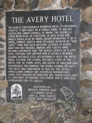 The Avery Hotel Marker image. Click for full size.