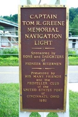 Captain Tom R. Greene Memorial Navigation Light Marker. Click for full size. Captain Tom R. Greene Memorial Navigation Light Marker image. Click for full size.