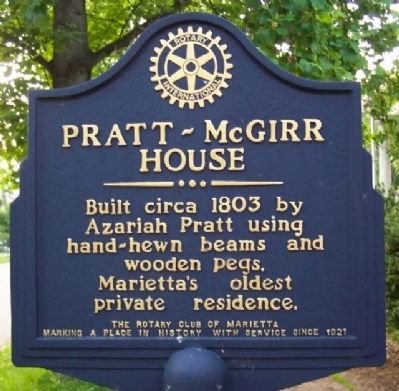Pratt-McGirr House Marker. Click for full size. Pratt-McGirr House Marker image. Click for full size.