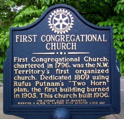 First Congregational Church Marker. Click for full size. First Congregational Church Marker image. Click for full size.