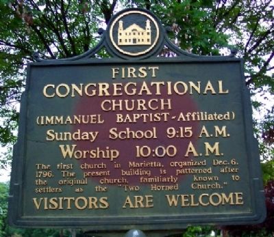 First Congregational Church Marker. Click for full size. First Congregational Church Marker image. Click for full size.