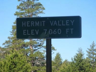 Hermit Valley State Elevation Sign image. Click for full size.