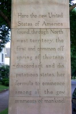 Northwest Ordinance Sesquicentennial Column. Click for full size. Northwest Ordinance Sesquicentennial Column image. Click for full size.