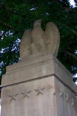 Northwest Ordinance Sesquicentennial Column Eagle image. Click for full size.