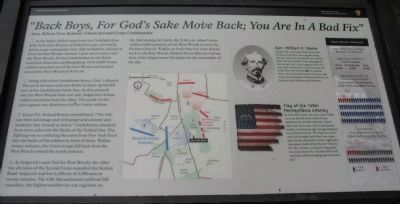 "Back Boys, For God's Sake Move Back;" Marker. Click for full size. "Back Boys, For God's Sake Move Back;" Marker image. Click for full size.