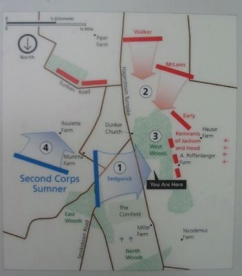 Map of the Action in the West Woods. Click for full size. Map of the Action in the West Woods image. Click for full size.