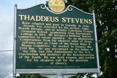 Thaddeus Stevens Marker. Click for full size. Thaddeus Stevens Marker image. Click for full size.