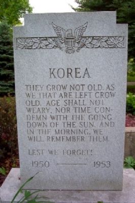 Washington County Veterans Memorial - Korea. Click for full size. Washington County Veterans Memorial - Korea image. Click for full size.
