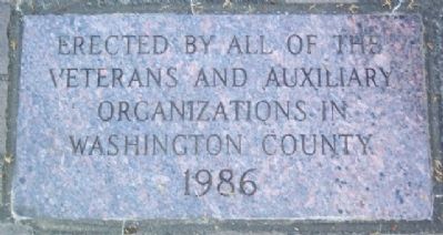 Washington County Veterans Memorial Sponsor image. Click for full size.