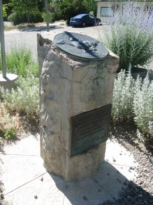 Genoa or “Mormon Station” of the Pony Express Marker image. Click for full size.