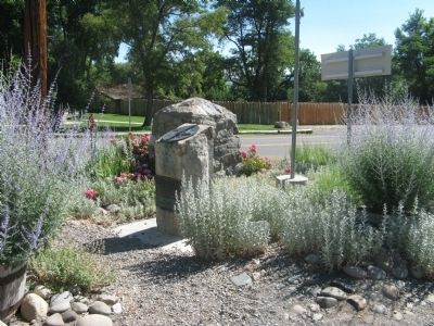 Genoa or “Mormon Station” of the Pony Express Marker image. Click for full size.