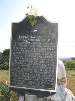 Early Explorers in Llano County Marker. Click for full size. Early Explorers in Llano County Marker image. Click for full size.