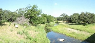Nearby Honey Creek, referenced on marker.. Click for full size. Nearby Honey Creek, referenced on marker. image. Click for full size.