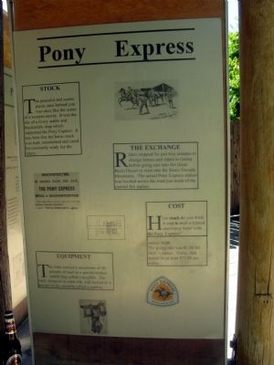 Nearby Kiosk Displaying Pony Express Information image. Click for full size.
