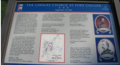 The Cavalry Charge at Fort Collier Marker. Click for full size. The Cavalry Charge at Fort Collier Marker image. Click for full size.