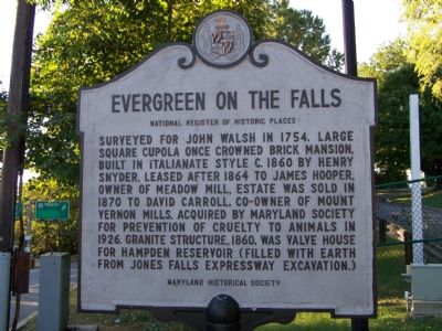 Evergreen on the Falls Marker image. Click for full size.