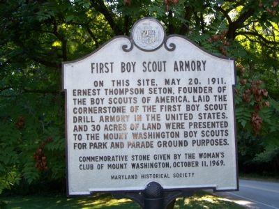 First Boy Scout Armory Marker. Click for full size. First Boy Scout Armory Marker image. Click for full size.