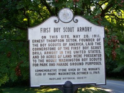 First Boy Scout Armory Marker image. Click for full size.