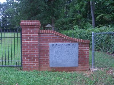 Ebenezer Cemetery Marker (Right Brickwork) image. Click for full size.