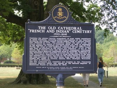 The Old Cathedral "French and Indian" Cemetery, 1750-1846 Marker image. Click for full size.