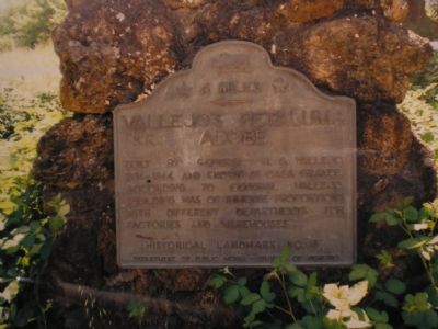 Vallejo’s Petaluma Adobe Marker. Click for full size. Vallejo’s Petaluma Adobe Marker image. Click for full size.