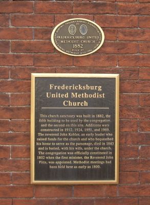 Fredericksburg United Methodist Church Markers image. Click for full size.