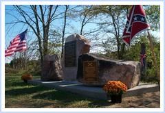Monument for The Confederate Invasion of Iowa in Davis County, Iowa. image. Click for full size.