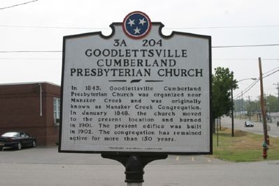 Goodlettsville Cumberland Presbyterian Church - Taken Facing South. Click for full size. Goodlettsville Cumberland Presbyterian Church - Taken Facing South image. Click for full size.