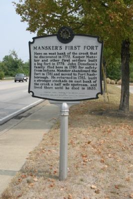 Mansker's First Fort - Taken Facing East. Click for full size. Mansker's First Fort - Taken Facing East image. Click for full size.