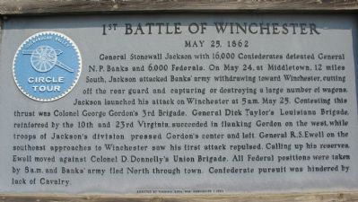 First Battle of Winchester Marker image. Click for full size.