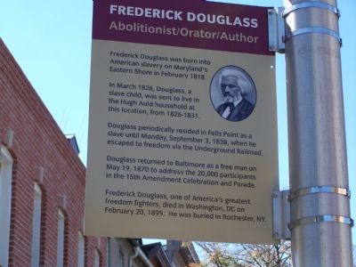 Frederick Douglass Abolitionist/Orator/Author Marker. Click for full size. Frederick Douglass Abolitionist/Orator/Author Marker image. Click for full size.
