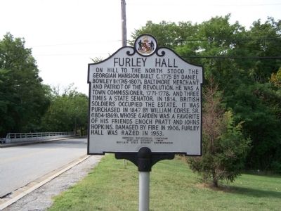 Furley Hall Marker. Click for full size. Furley Hall Marker image. Click for full size.
