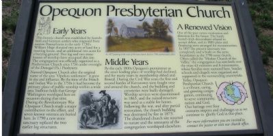 Opequon Presbyterian Church Marker image. Click for full size.