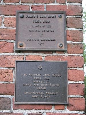 Francis Land House Marker image. Click for full size.