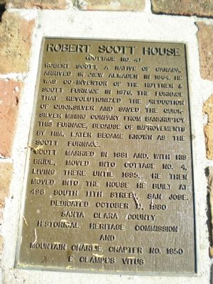 Robert Scott House marker image. Click for full size.