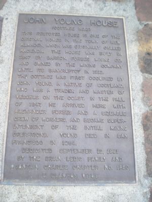 John Young House marker. Click for full size. John Young House marker image. Click for full size.