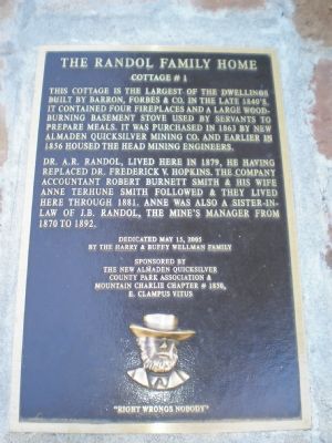 Randol Family Home marker image. Click for full size.