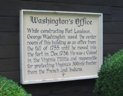 Washington's Office Marker image. Click for full size.