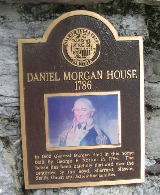 Daniel Morgan House - 1786 Marker image. Click for full size.