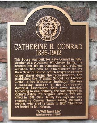 Catherine B. Conrad - 1836-1902 Marker image. Click for full size.