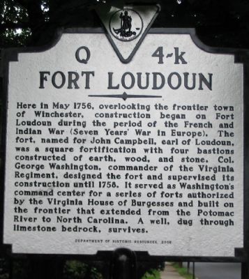 Fort Loudoun Marker. Click for full size. Fort Loudoun Marker image. Click for full size.