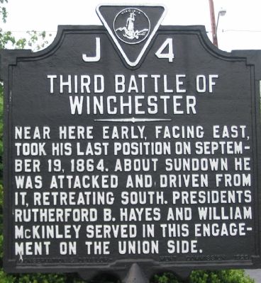 Third Battle of Winchester Marker image. Click for full size.